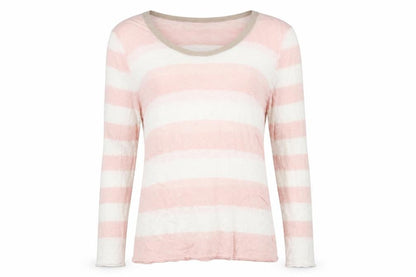 Fenn Wright Manson Women’s Pink Striped Linen Jumper Size 14 Petite