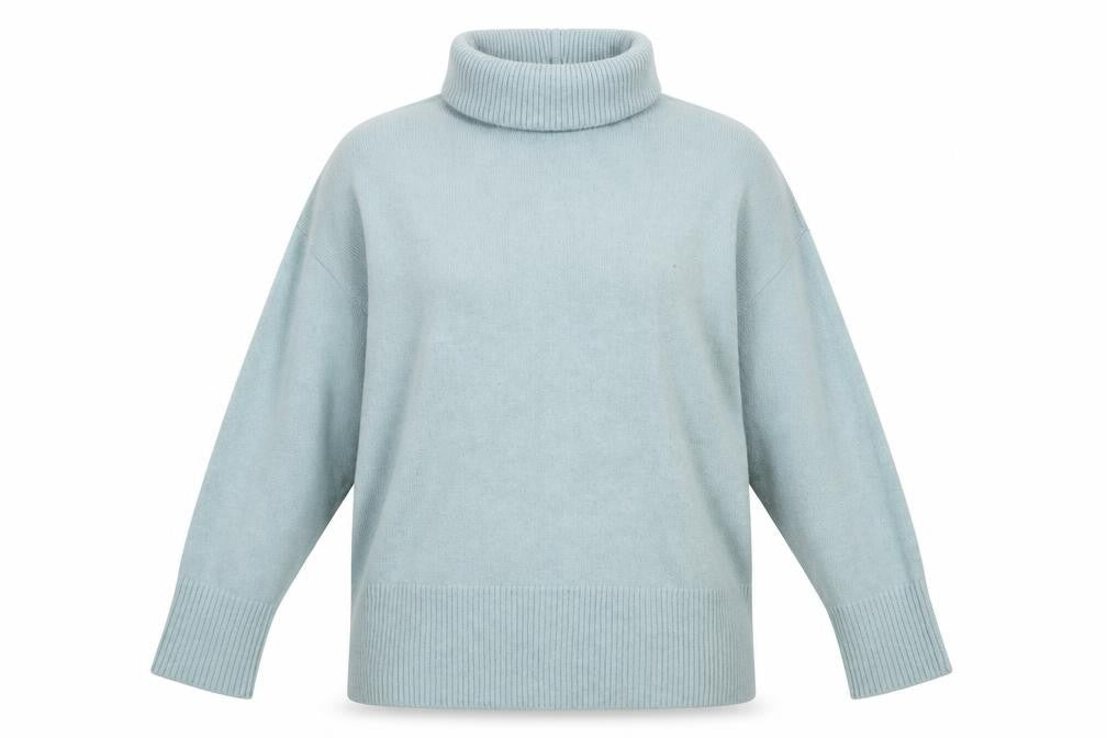 River Island Women’s Green Roll Neck Wool Blend Jumper Size L