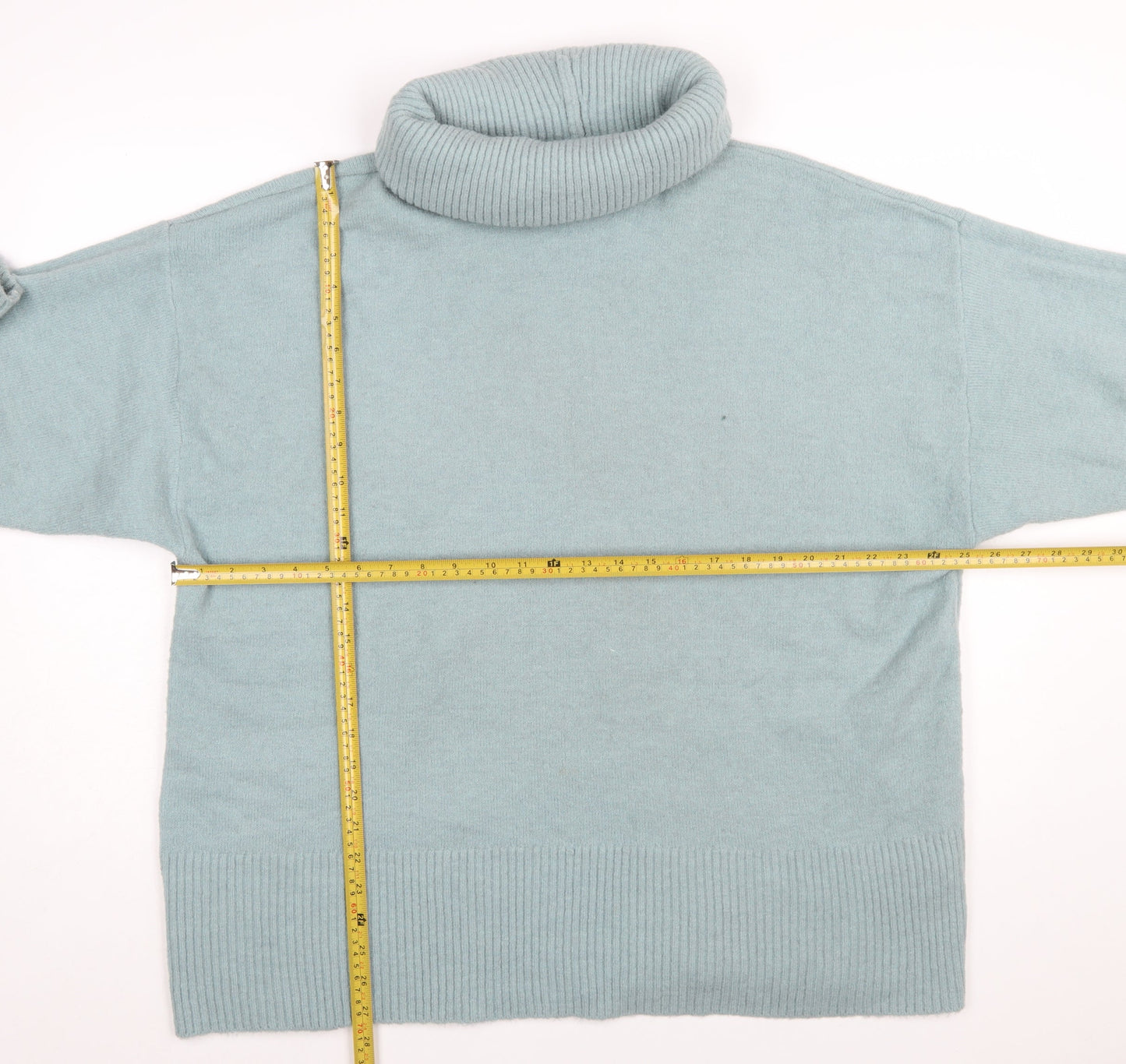 River Island Women’s Green Roll Neck Wool Blend Jumper Size L