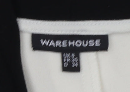 Warehouse Women's White Sleeveless Wrap Blouse Size 8