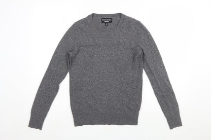 Banana Republic Women's Grey Beaded Merino Wool Crew Neck Jumper XS