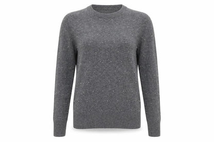 Banana Republic Women's Grey Beaded Merino Wool Crew Neck Jumper XS