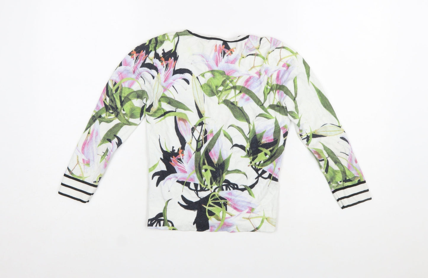 Karen Millen Women's Multicoloured Floral XS Knit Cardigan