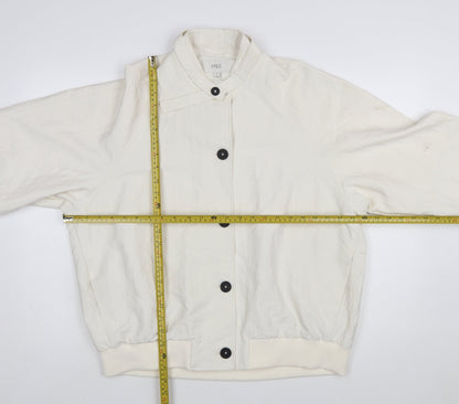 Marks and Spencer Women Ivory Cotton Button Jacket Size 12