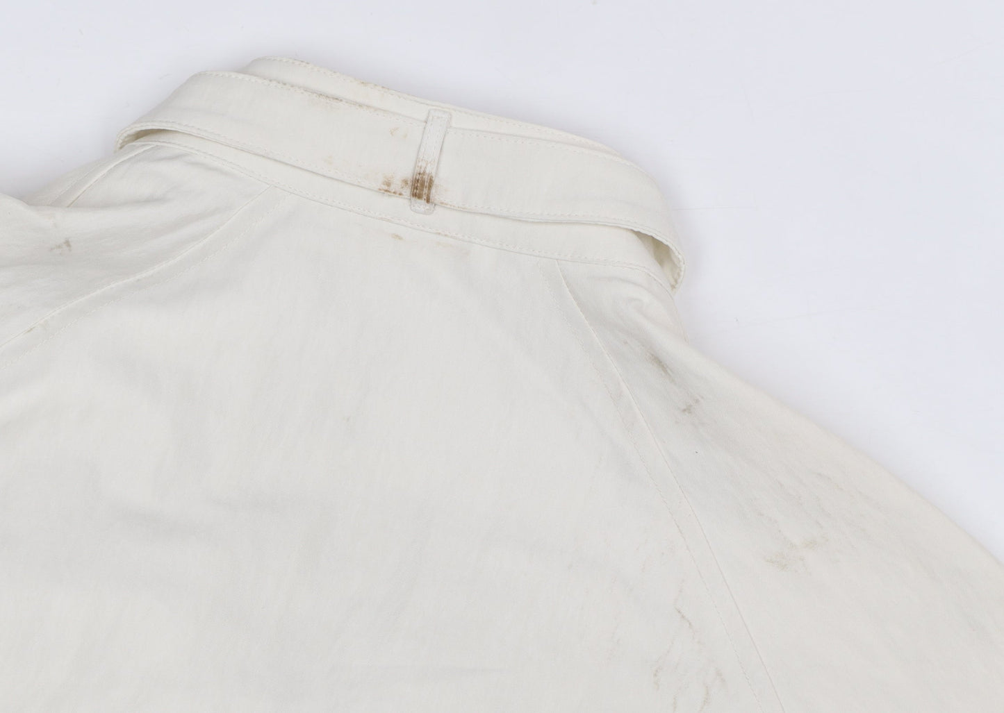 Marks and Spencer Women Ivory Cotton Button Jacket Size 12