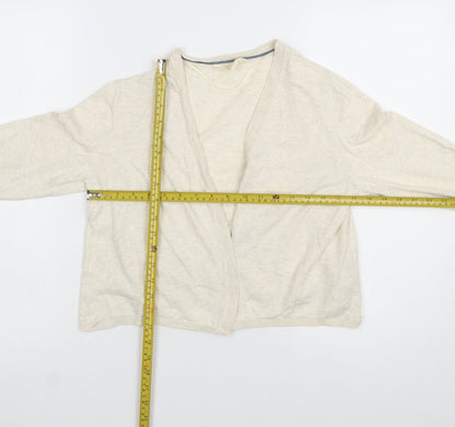 Seasalt Cornwall Women Beige Organic Cotton Cardigan UK 14