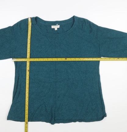 Monsoon Women's Green Wool Blend Crew Neck Jumper M