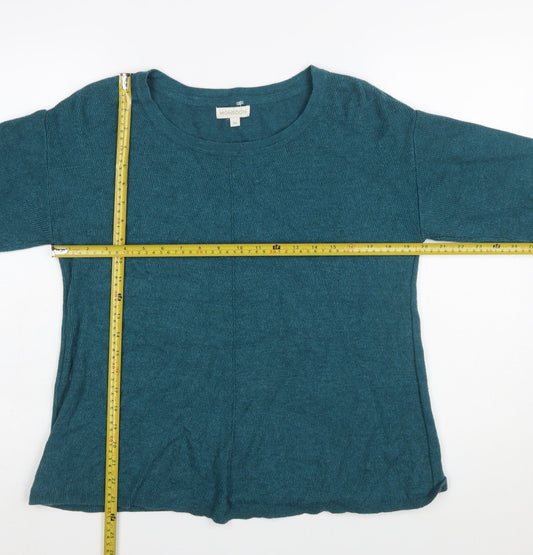 Monsoon Women's Green Wool Blend Crew Neck Jumper M