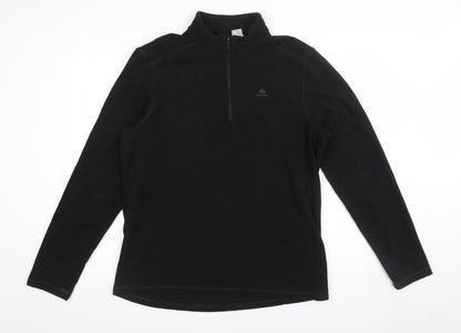 Quechua Men's Black XL Fleece 1/4 Zip Pullover Sweatshirt