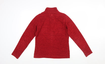 Mountain Warehouse Women Red 1/4 Zip Pullover Fleece Size 10