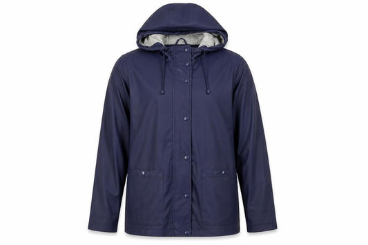 Firetrap Women's Blue Waterproof Hooded Rain Coat Jacket UK 8