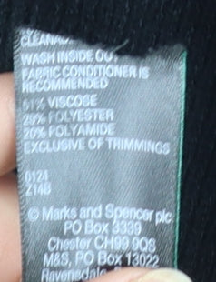 Marks and Spencer Women's Black Size 18 Open Front Cardigan
