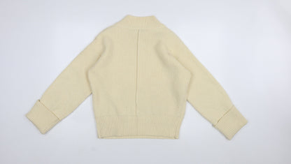 John Lewis ANYDAY Women Ivory Knit V-Neck Pullover Jumper XS