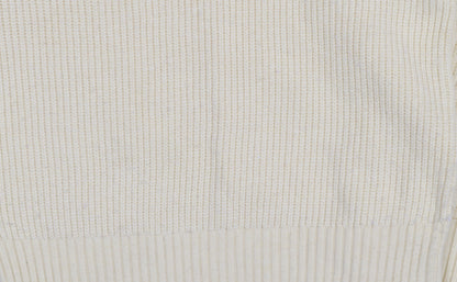 John Lewis ANYDAY Women Ivory Knit V-Neck Pullover Jumper XS