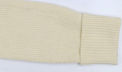 John Lewis ANYDAY Women Ivory Knit V-Neck Pullover Jumper XS