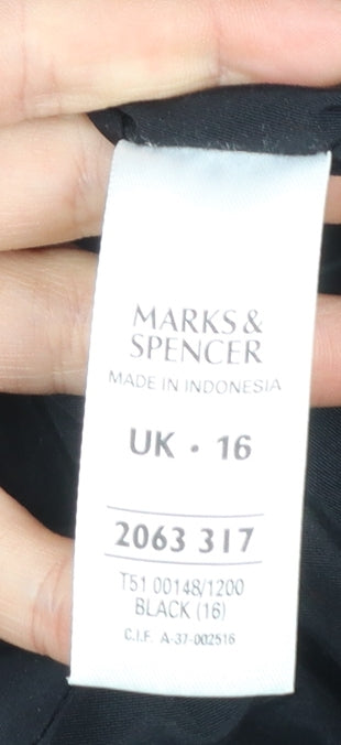 Marks and Spencer Women's Black Size 16 Parka Jacket