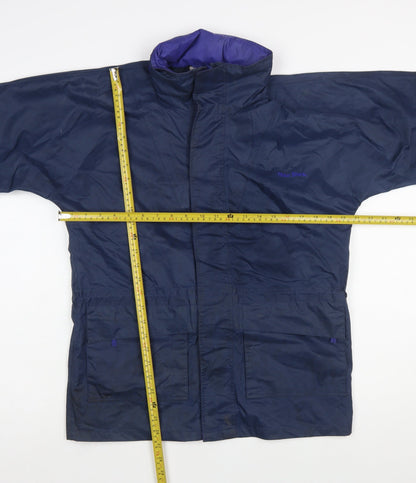 Peter Storm Boys Blue Waterproof Hooded Rain Coat Jacket 11-12 Years