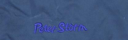 Peter Storm Boys Blue Waterproof Hooded Rain Coat Jacket 11-12 Years