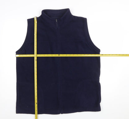 EWM Women Blue Fleece Zip Waistcoat Bodywarmer Size 18