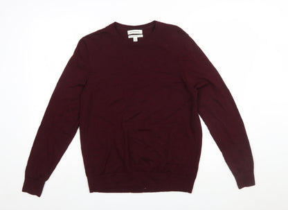 Marks and Spencer Men’s Red Merino Wool Crew Neck Jumper Size L