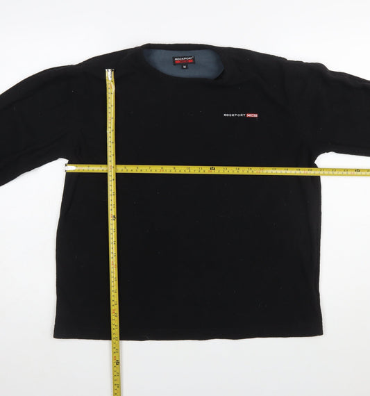 Rockport XCS Men's Black Fleece Pullover Sweatshirt M Regular Fit