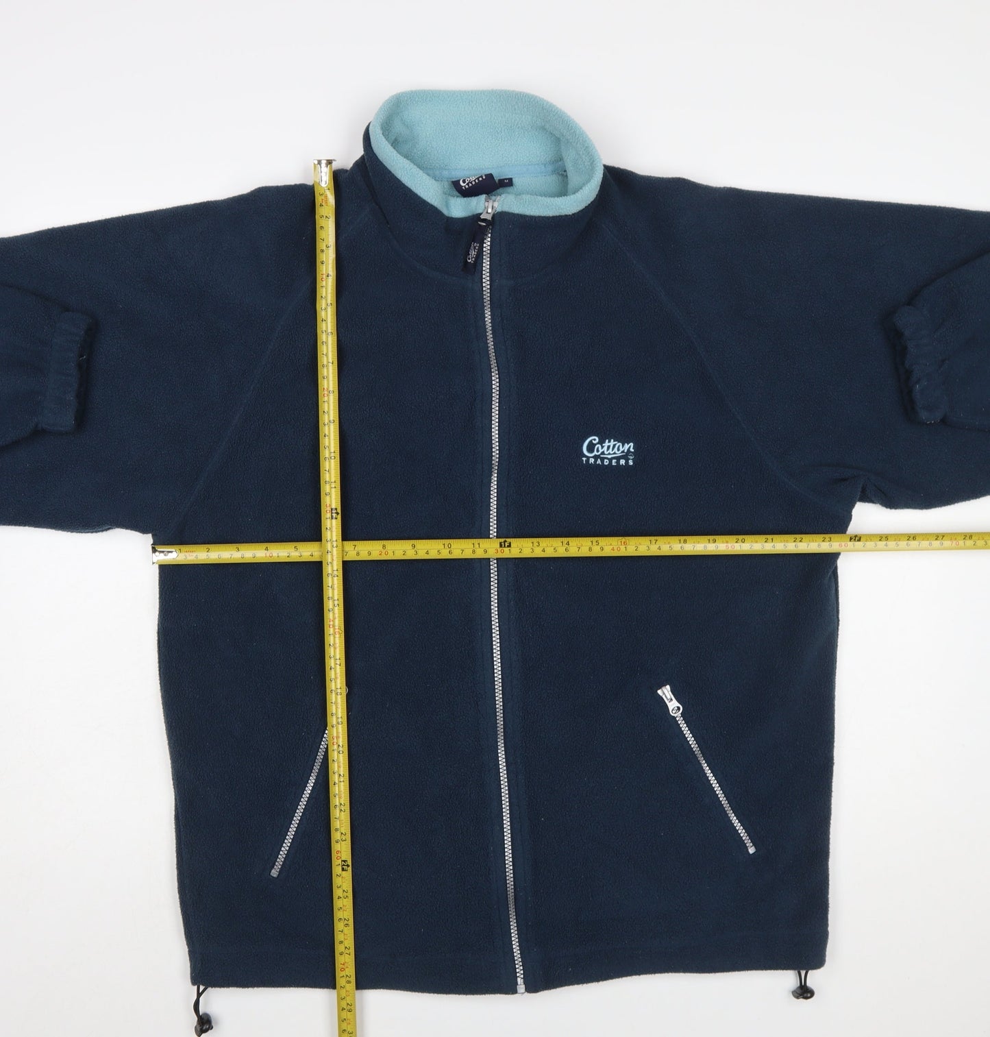 Cotton Traders Men’s Blue Fleece Full Zip Jacket Size M
