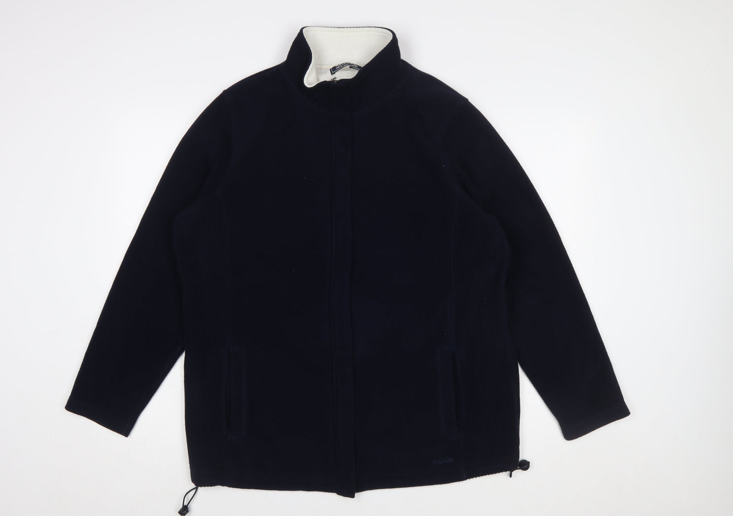 Maine New England Womens Blue Fleece Zip Jacket Size 18