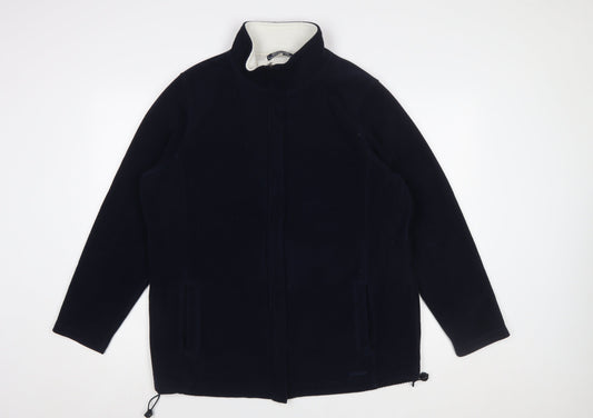 Maine New England Womens Blue Fleece Zip Jacket Size 18