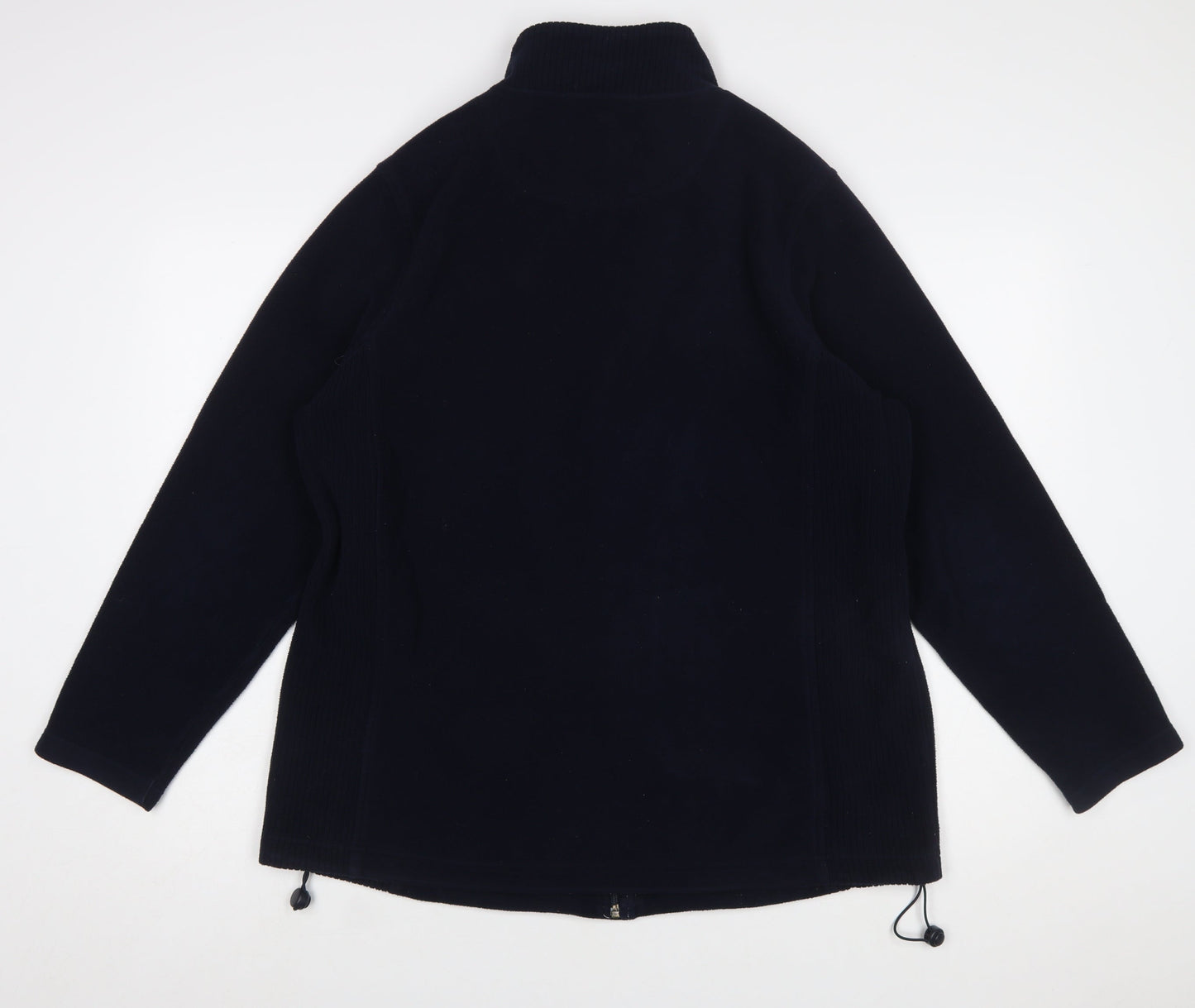 Maine New England Womens Blue Fleece Zip Jacket Size 18