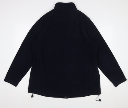 Maine New England Womens Blue Fleece Zip Jacket Size 18