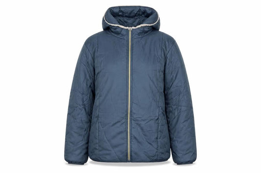 Nathalie Andersen Women's Blue Hooded Puffer Jacket Size M