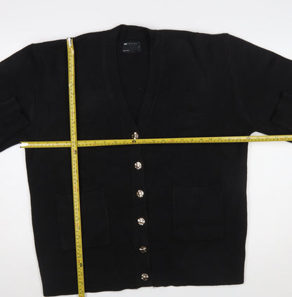 ASOS DESIGN Women's Black V-Neck Button Cardigan Size S