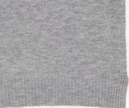 Whistles Women’s Grey Mock Neck Wool Blend Pullover Jumper M