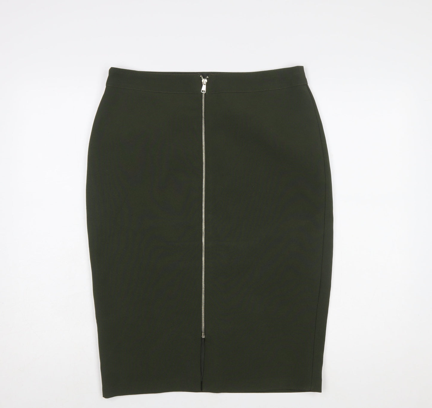 F&F Women’s Green Pencil Skirt Size 14 Stretch Zip Back