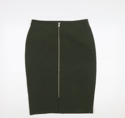F&F Women’s Green Pencil Skirt Size 14 Stretch Zip Back