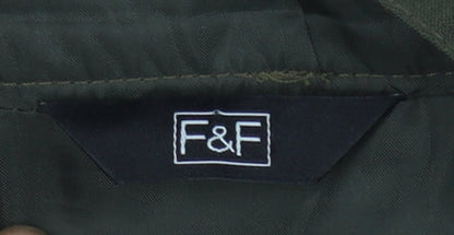 F&F Women’s Green Pencil Skirt Size 14 Stretch Zip Back