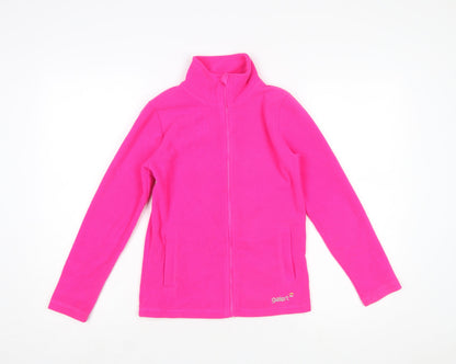 Gelert Girls Pink Fleece Full Zip Jacket 9-10 Years Lightweight Outdoor