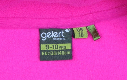 Gelert Girls Pink Fleece Full Zip Jacket 9-10 Years Lightweight Outdoor