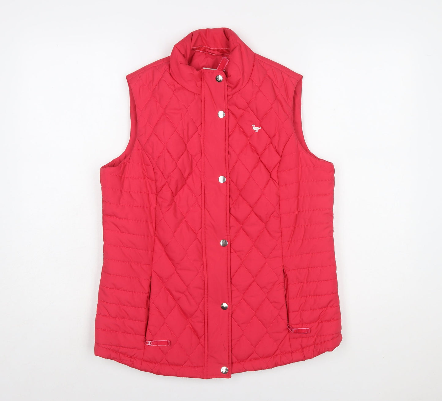 Country Rose Women's Pink Quilted Sleeveless Waistcoat Size S