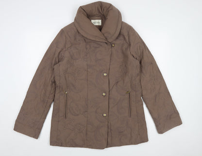 Eastex Women’s Brown Quilted Mid-Length Jacket UK 10 Regular Fit