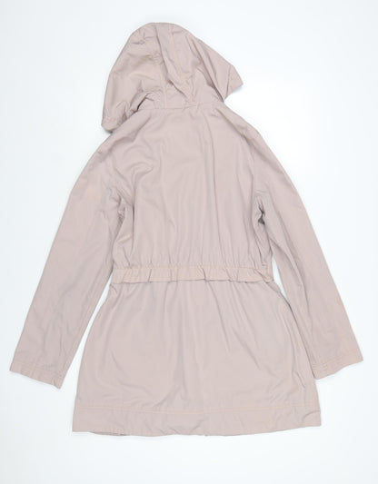 Principles by Ben de Lisi Women's Beige Parka Coat Size 12 Hooded Mid-Length