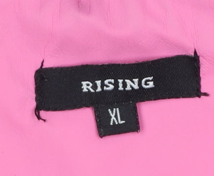 Rising Women Pink Waterproof Hooded Rain Coat XL