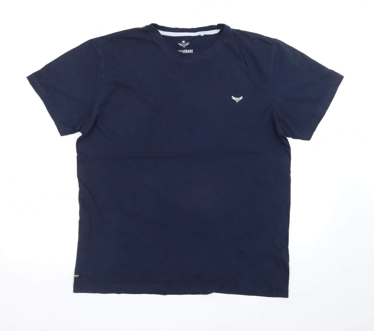 Threadbare Men's Blue Crew Neck Cotton T-Shirt Size L