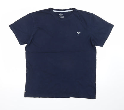 Threadbare Men's Blue Crew Neck Cotton T-Shirt Size L