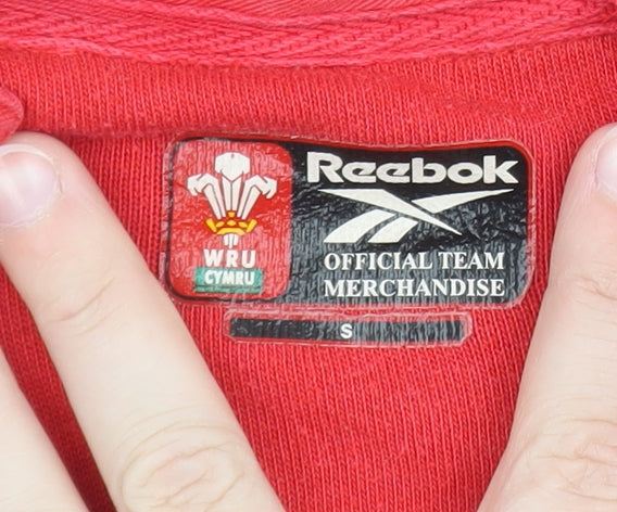 Reebok Wales Rugby Red Long Sleeve Men's Polo Shirt Size S
