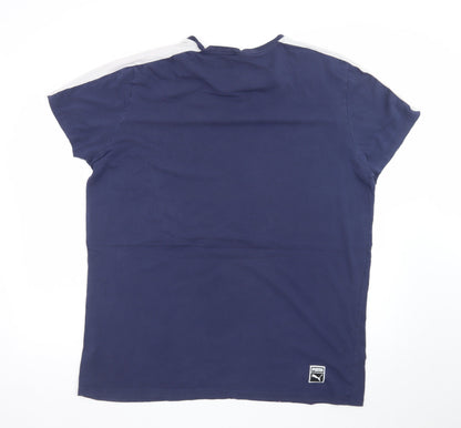 Puma Men's Blue 2XL Sports Crew Neck Short Sleeve T-Shirt