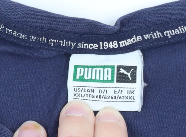 Puma Men's Blue 2XL Sports Crew Neck Short Sleeve T-Shirt