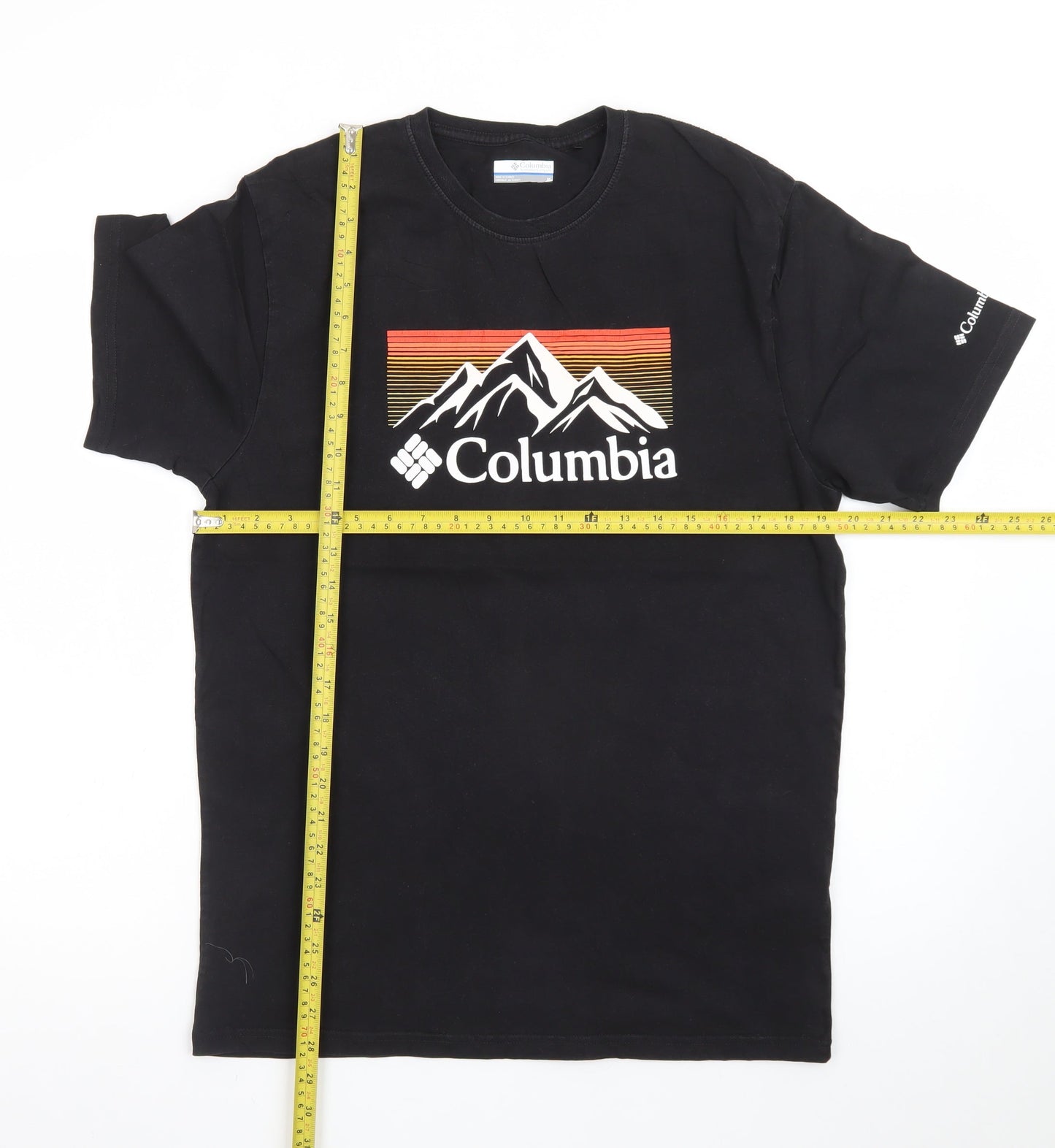 Columbia Men Black Mountain Graphic Cotton Crew Neck T-Shirt M