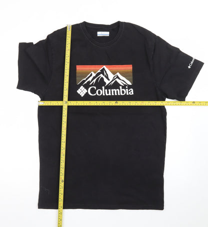 Columbia Men Black Mountain Graphic Cotton Crew Neck T-Shirt M