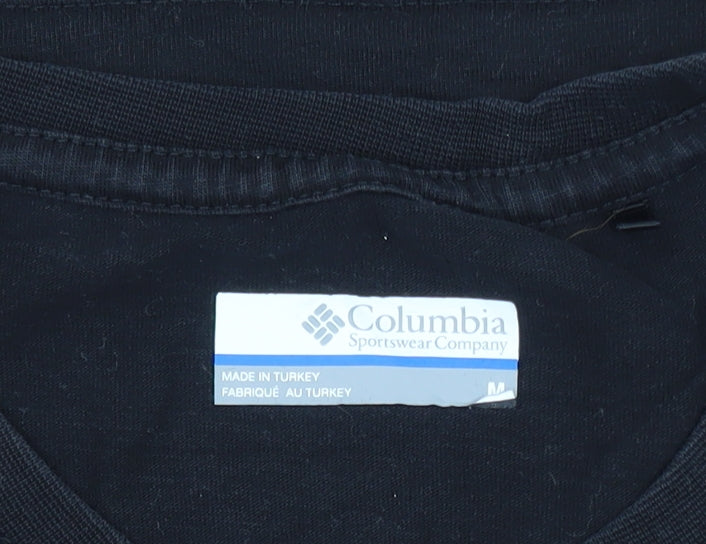 Columbia Men Black Mountain Graphic Cotton Crew Neck T-Shirt M